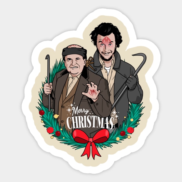 Merry Christmas... Ya Filthy Animal! Sticker by ellocoart